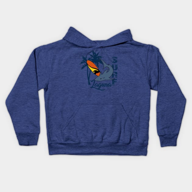 Surf Laguna Kids Hoodie by valentinahramov